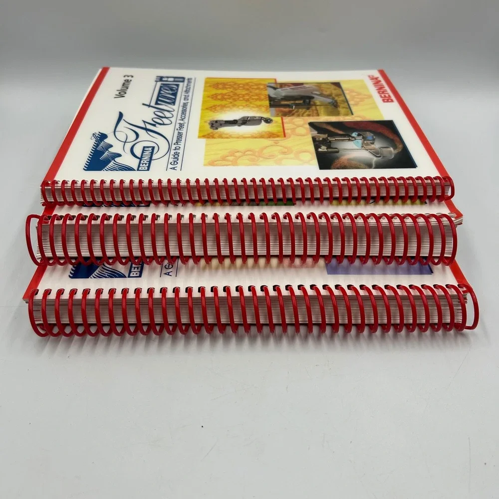 Bernina Feetures Guide Books Volumes 1 2 3 Spiral Bound Presser Feet Manuals Set